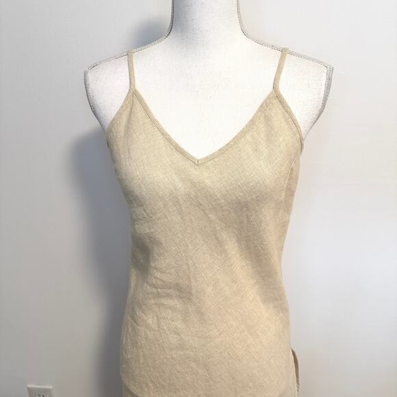 Solid & Striped x Sloane Stephens The Elizabeth Linen Dress Metallic Chrome New - Picture 3 of 13